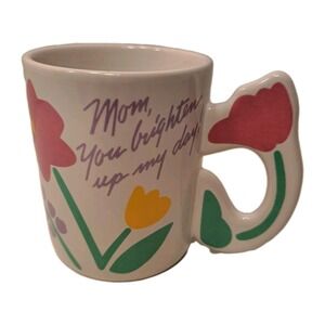 Avon Coffee Mug Mom Flower Handle You Brighten Up My Day Gift Collection